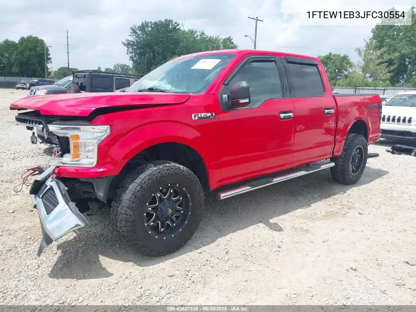 2018 Ford F-150 Xlt VIN: 1FTEW1EB3JFC30554 Lot: 42627335