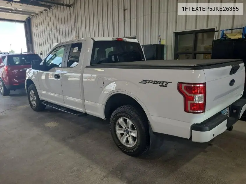 2018 Ford F150 Super Cab VIN: 1FTEX1EP5JKE26365 Lot: 42827999