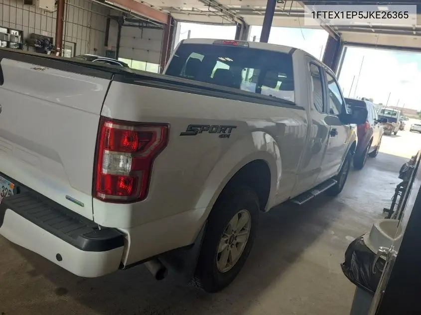2018 Ford F150 Super Cab VIN: 1FTEX1EP5JKE26365 Lot: 42827999