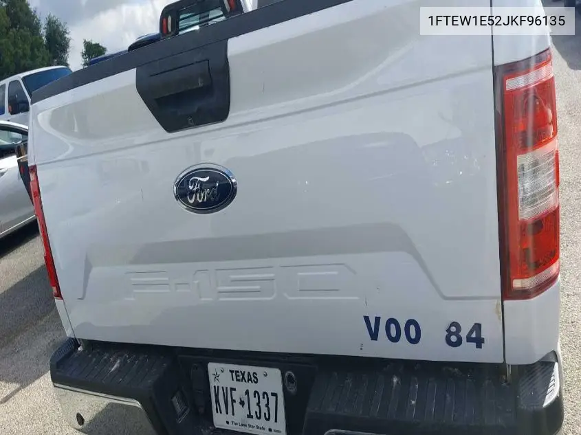 2018 Ford F150 Supercrew VIN: 1FTEW1E52JKF96135 Lot: 42832549