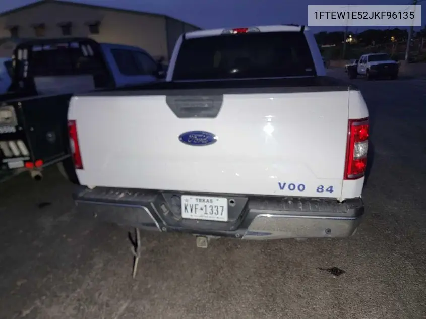 2018 Ford F150 Supercrew VIN: 1FTEW1E52JKF96135 Lot: 42832549