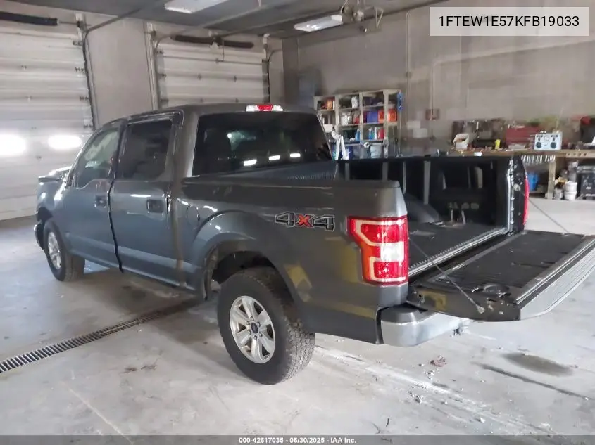 2019 Ford F-150 Xlt VIN: 1FTEW1E57KFB19033 Lot: 42617035