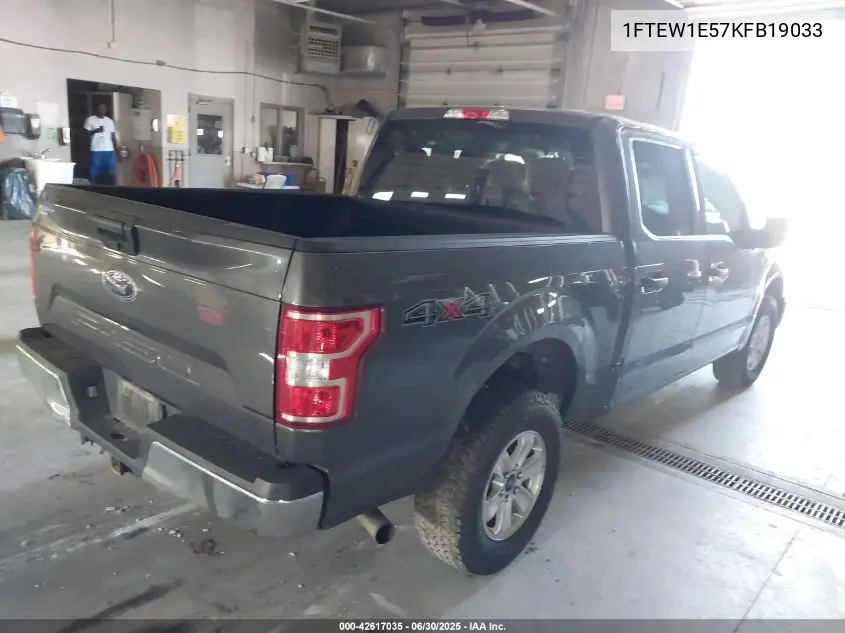 2019 Ford F-150 Xlt VIN: 1FTEW1E57KFB19033 Lot: 42617035