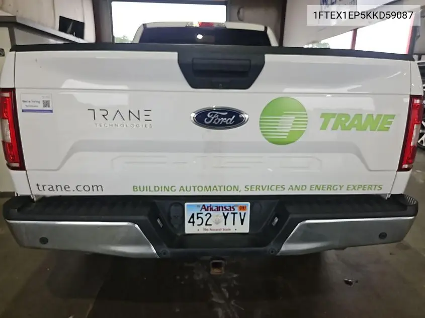 2019 Ford F150 Super Cab VIN: 1FTEX1EP5KKD59087 Lot: 42634903