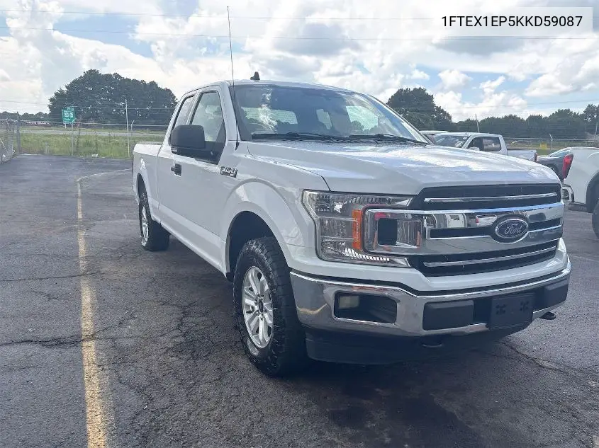 2019 Ford F150 Super Cab VIN: 1FTEX1EP5KKD59087 Lot: 42634903