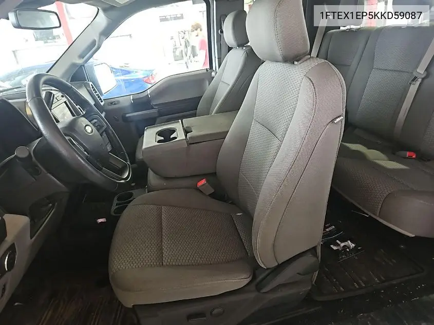 2019 Ford F150 Super Cab VIN: 1FTEX1EP5KKD59087 Lot: 42634903