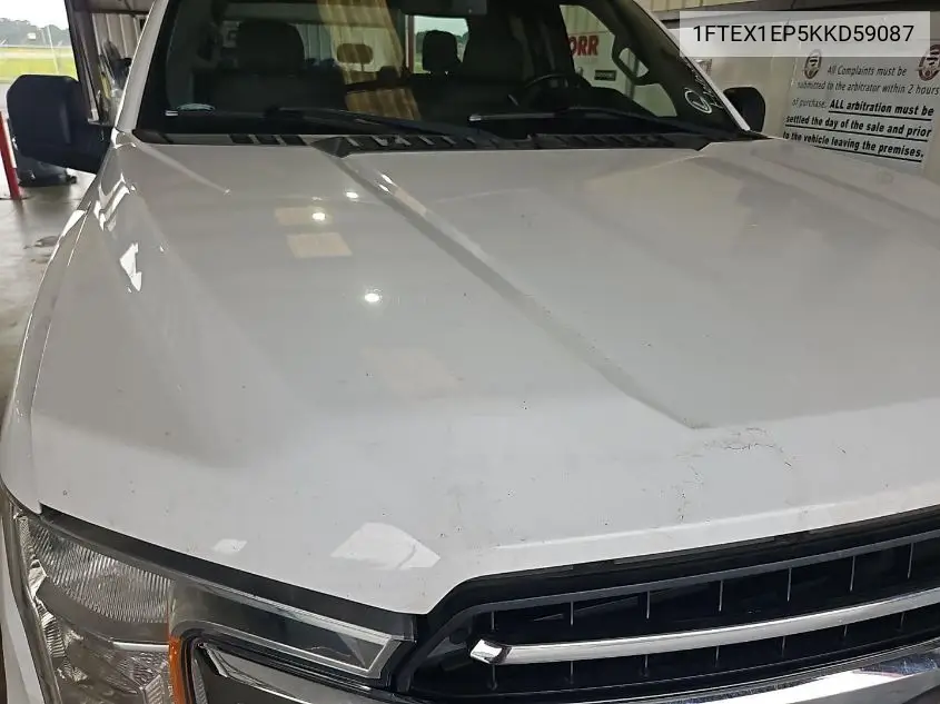 2019 Ford F150 Super Cab VIN: 1FTEX1EP5KKD59087 Lot: 42634903