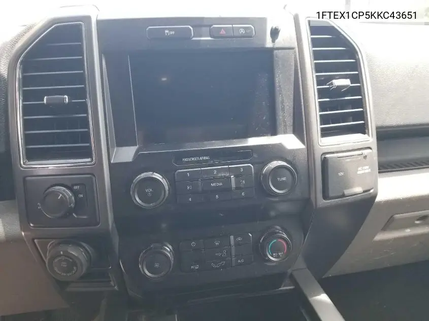 1FTEX1CP5KKC43651 2019 Ford F-150 Xlt