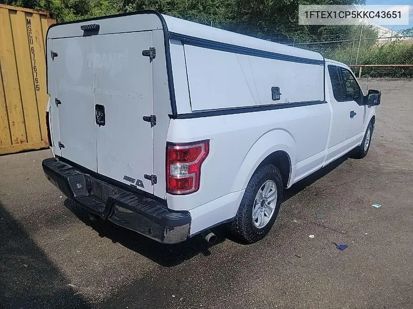 1FTEX1CP5KKC43651 2019 Ford F-150 Xlt