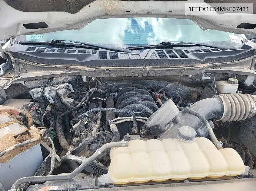 2021 Ford F150 Super Cab VIN: 1FTFX1E54MKF07431 Lot: 42636602
