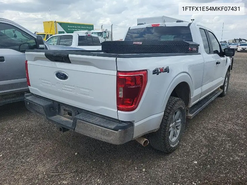 2021 Ford F150 Super Cab VIN: 1FTFX1E54MKF07431 Lot: 42636602