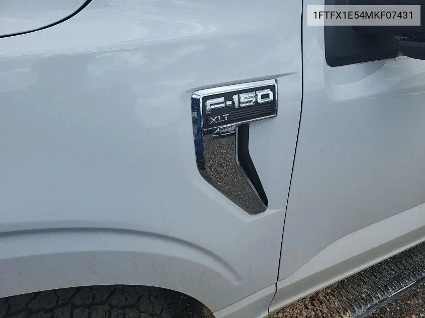 2021 Ford F150 Super Cab VIN: 1FTFX1E54MKF07431 Lot: 42636602