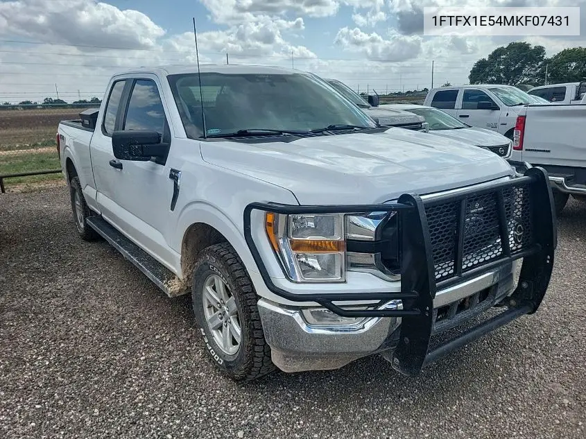 2021 Ford F150 Super Cab VIN: 1FTFX1E54MKF07431 Lot: 42636602