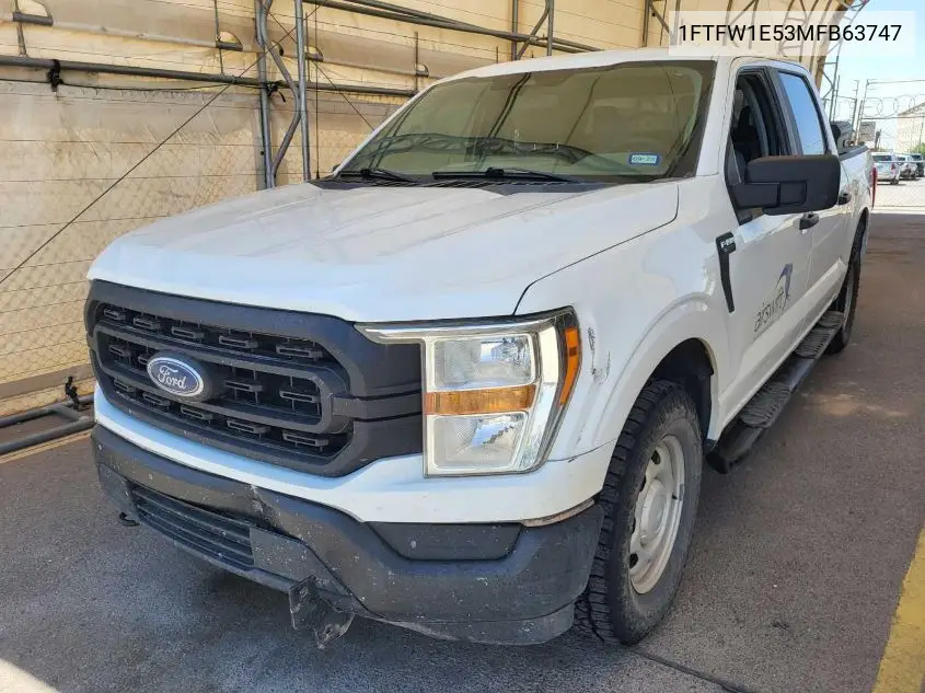 2021 Ford F150 Supercrew VIN: 1FTFW1E53MFB63747 Lot: 42636623