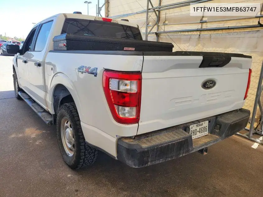 2021 Ford F150 Supercrew VIN: 1FTFW1E53MFB63747 Lot: 42636623