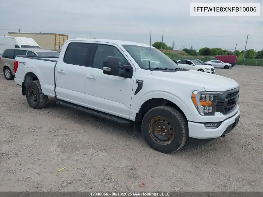 2022 Ford F-150 Xlt VIN: 1FTFW1E8XNFB10006 Lot: 12338066