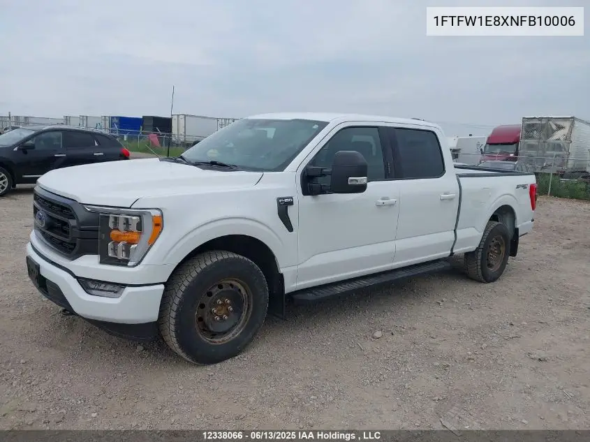2022 Ford F-150 Xlt VIN: 1FTFW1E8XNFB10006 Lot: 12338066