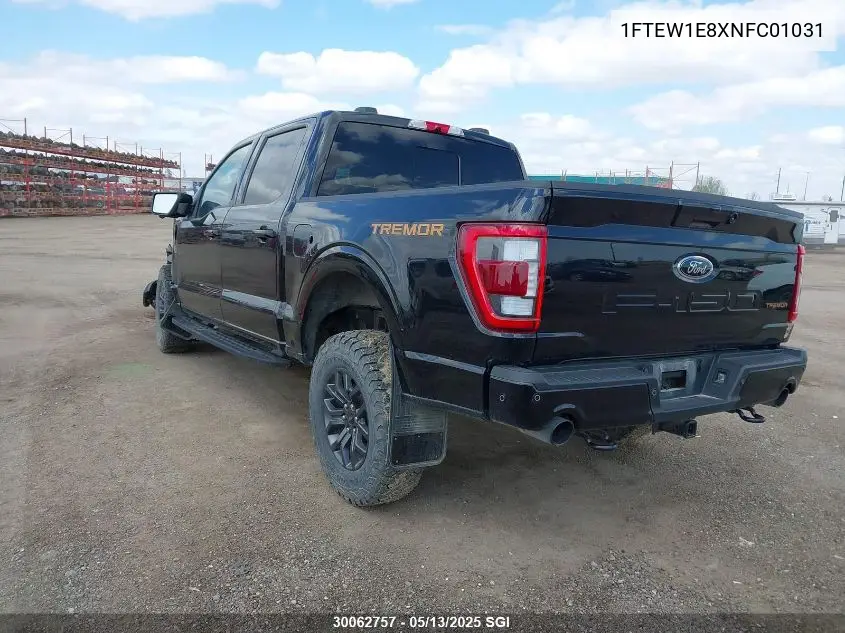 2022 Ford F150 Supercrew VIN: 1FTEW1E8XNFC01031 Lot: 30062757