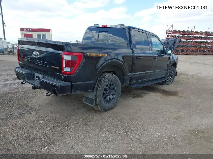 2022 Ford F150 Supercrew VIN: 1FTEW1E8XNFC01031 Lot: 30062757