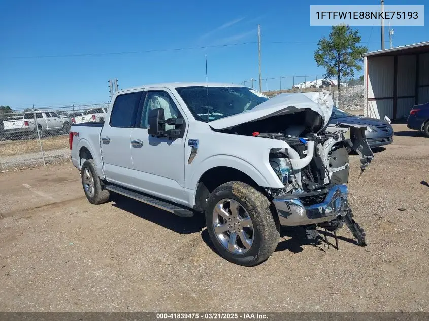2022 Ford F-150 Xlt VIN: 1FTFW1E88NKE75193 Lot: 41839475
