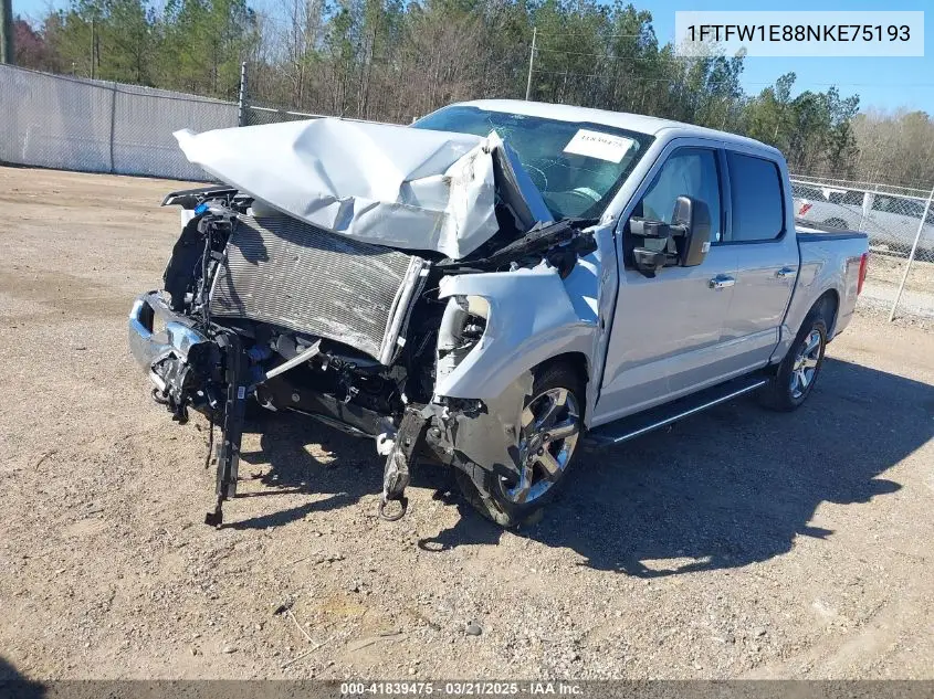 2022 Ford F-150 Xlt VIN: 1FTFW1E88NKE75193 Lot: 41839475