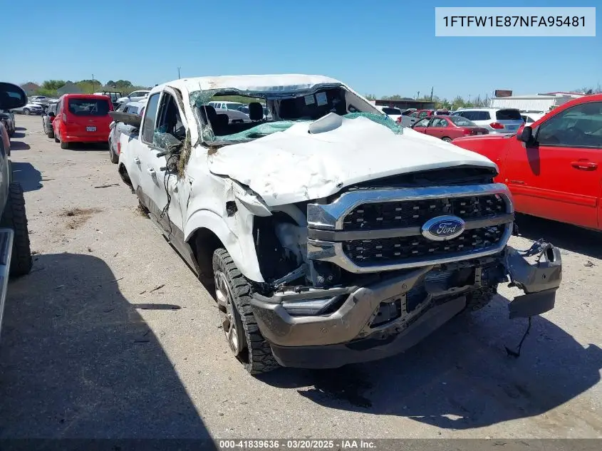 2022 Ford F-150 King Ranch VIN: 1FTFW1E87NFA95481 Lot: 41839636