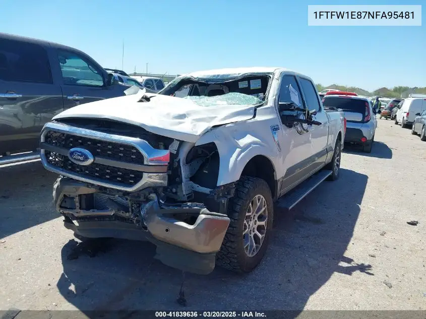 2022 Ford F-150 King Ranch VIN: 1FTFW1E87NFA95481 Lot: 41839636