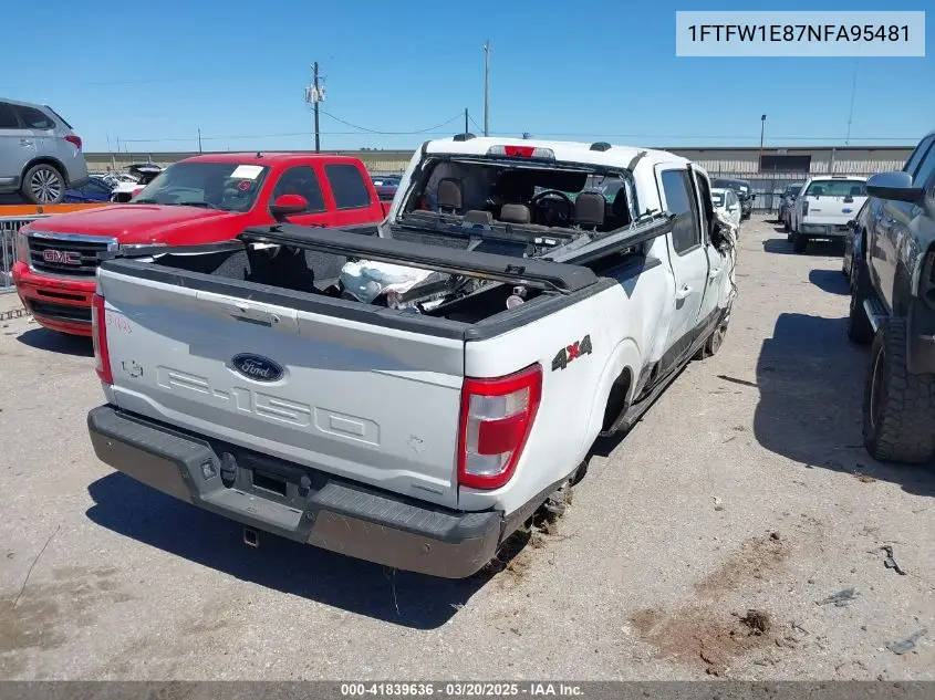 2022 Ford F-150 King Ranch VIN: 1FTFW1E87NFA95481 Lot: 41839636