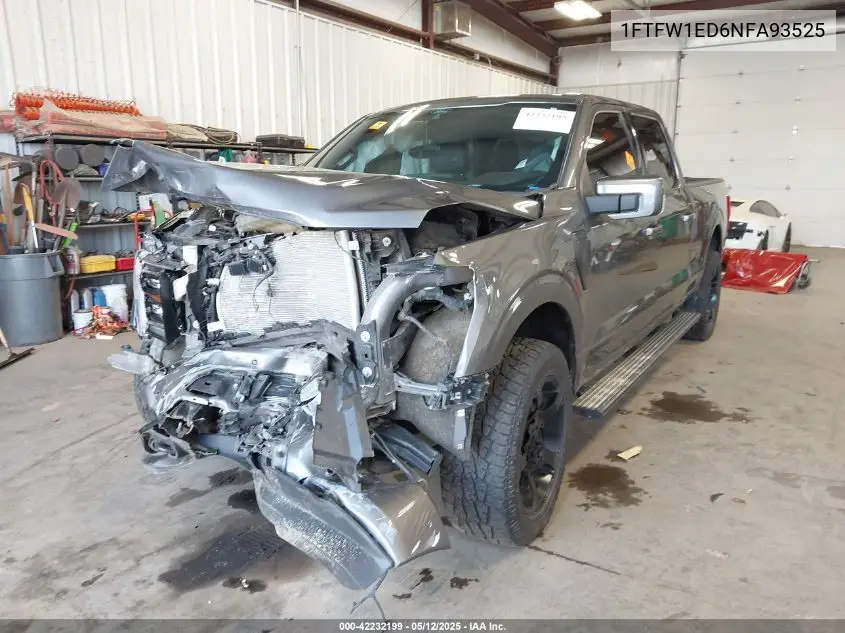 2022 Ford F-150 Lariat VIN: 1FTFW1ED6NFA93525 Lot: 42232199