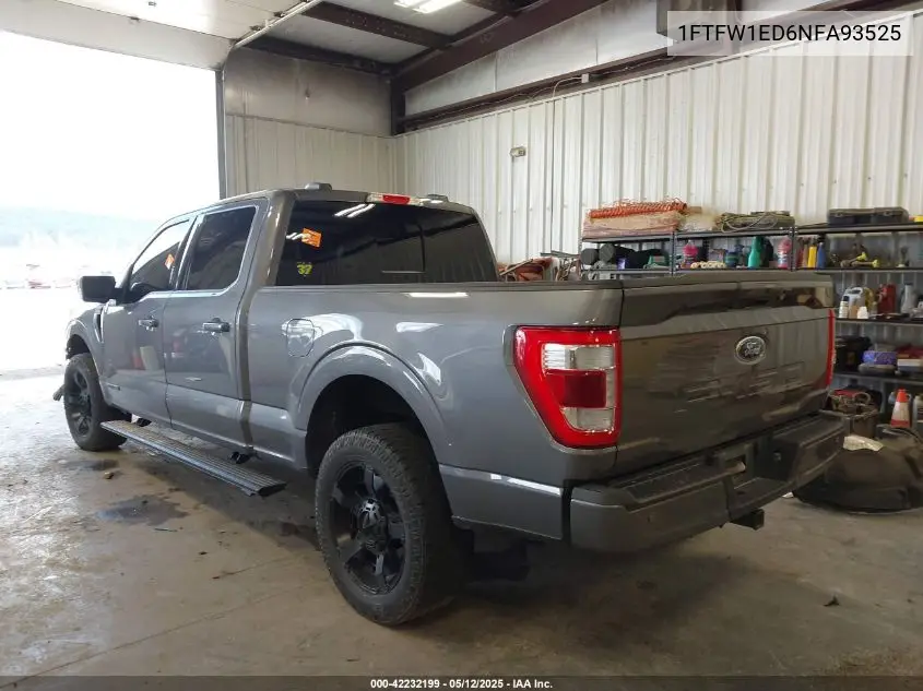 2022 Ford F-150 Lariat VIN: 1FTFW1ED6NFA93525 Lot: 42232199