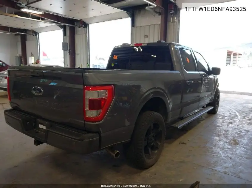 2022 Ford F-150 Lariat VIN: 1FTFW1ED6NFA93525 Lot: 42232199