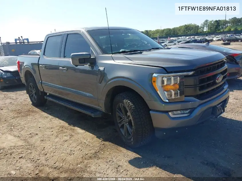 2022 Ford F-150 Lariat VIN: 1FTFW1E89NFA01813 Lot: 42512388