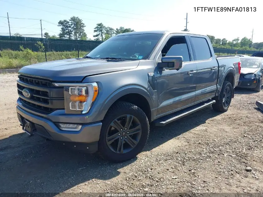 2022 Ford F-150 Lariat VIN: 1FTFW1E89NFA01813 Lot: 42512388