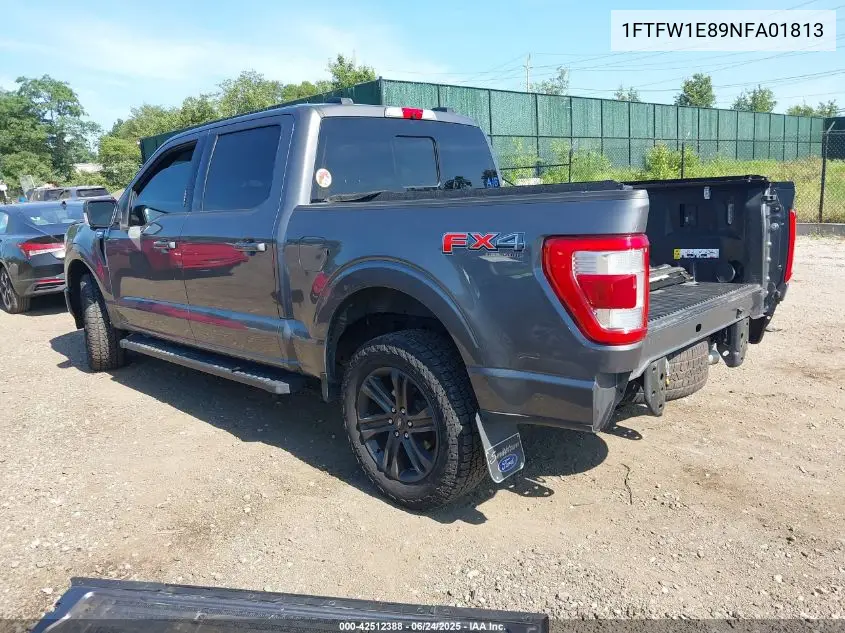 2022 Ford F-150 Lariat VIN: 1FTFW1E89NFA01813 Lot: 42512388