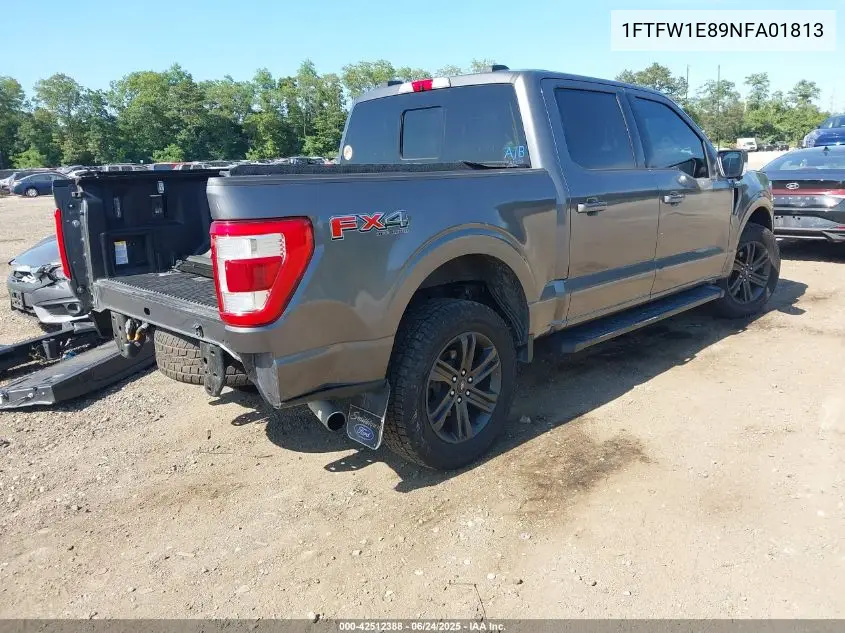 2022 Ford F-150 Lariat VIN: 1FTFW1E89NFA01813 Lot: 42512388