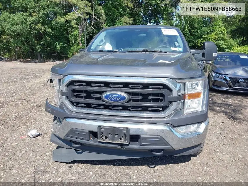 2022 Ford F-150 Xlt VIN: 1FTFW1E80NFB58663 Lot: 42524768
