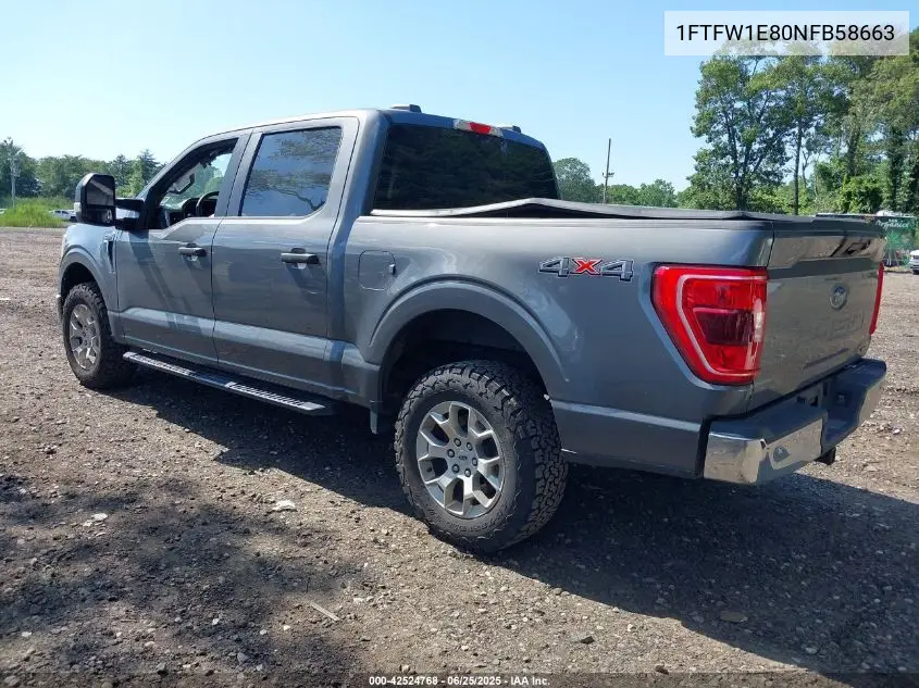 2022 Ford F-150 Xlt VIN: 1FTFW1E80NFB58663 Lot: 42524768