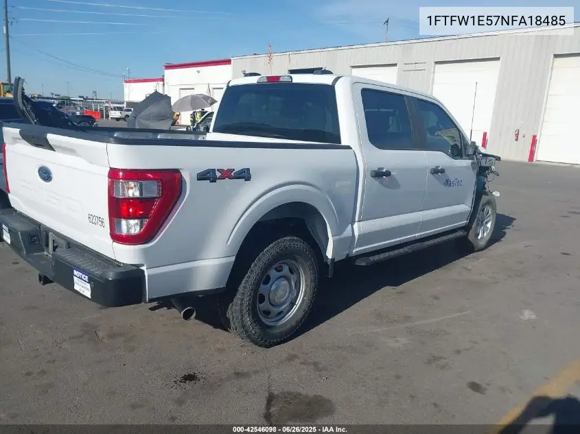 2022 Ford F-150 Xl VIN: 1FTFW1E57NFA18485 Lot: 42546098