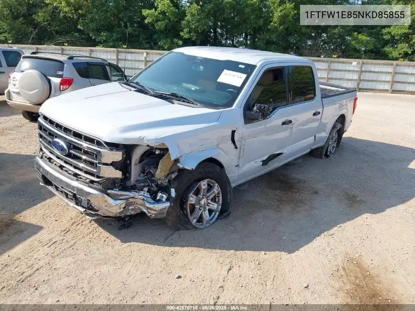 2022 Ford F-150 Lariat VIN: 1FTFW1E85NKD85855 Lot: 42570718
