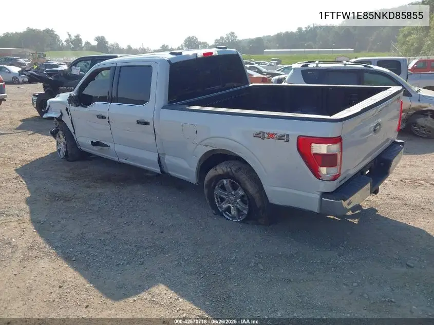 2022 Ford F-150 Lariat VIN: 1FTFW1E85NKD85855 Lot: 42570718