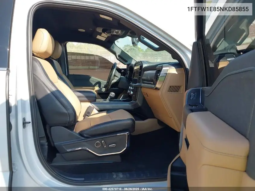 2022 Ford F-150 Lariat VIN: 1FTFW1E85NKD85855 Lot: 42570718