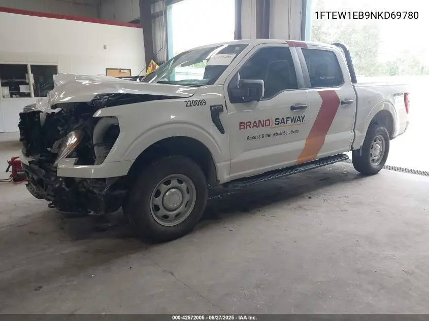 2022 Ford F-150 Xl VIN: 1FTEW1EB9NKD69780 Lot: 42572005