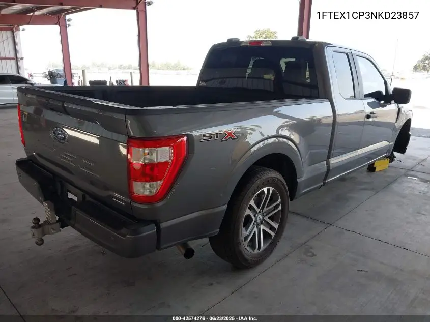 2022 Ford F150 Super Cab VIN: 1FTEX1CP3NKD23857 Lot: 42574276