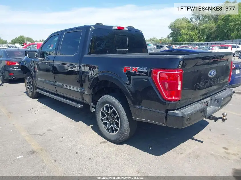 2022 Ford F-150 Xlt VIN: 1FTFW1E84NKE81377 Lot: 42579968