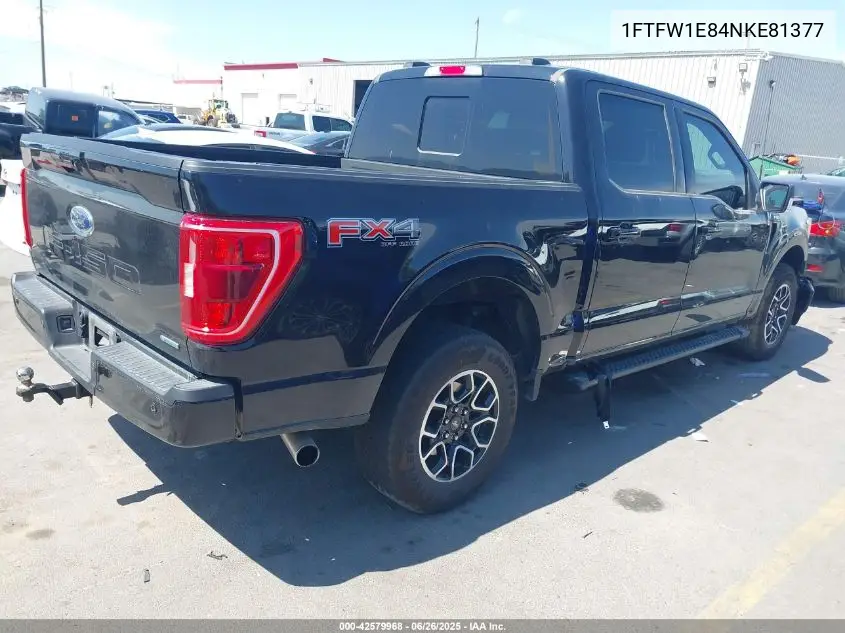 2022 Ford F-150 Xlt VIN: 1FTFW1E84NKE81377 Lot: 42579968