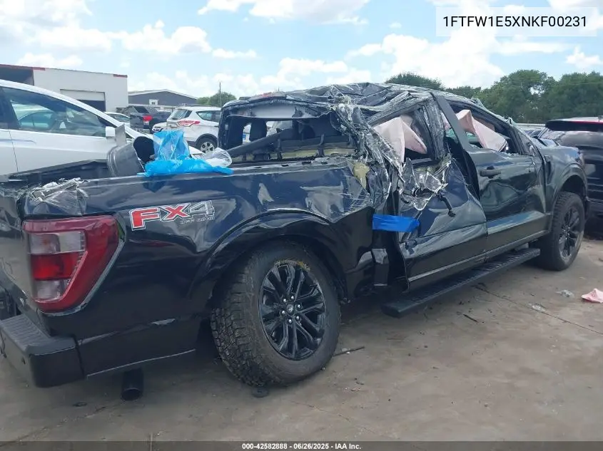 2022 Ford F150 Xl VIN: 1FTFW1E5XNKF00231 Lot: 42582888