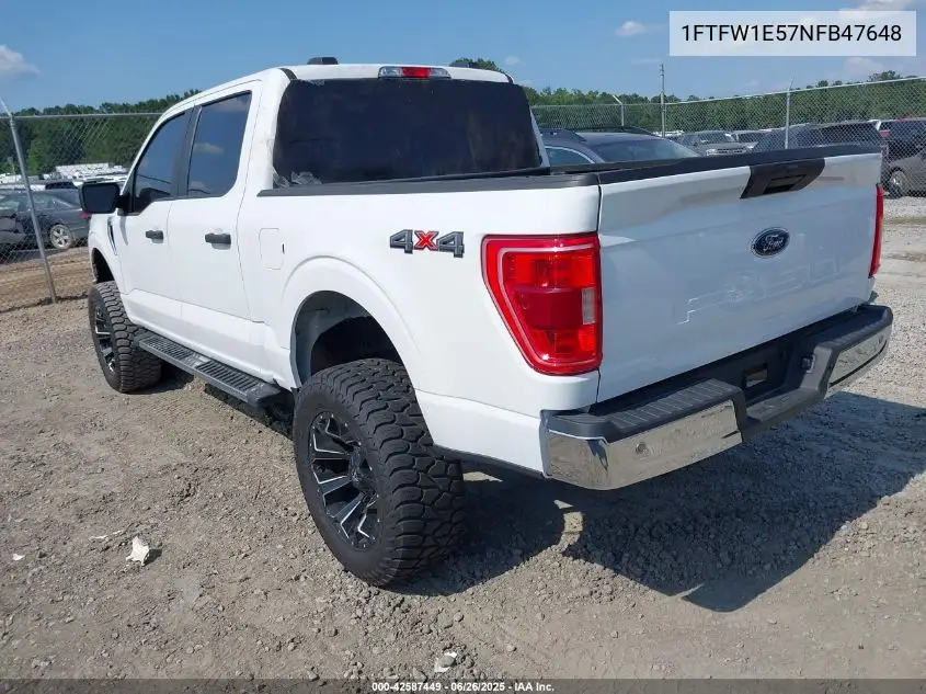 2022 Ford F-150 Xlt VIN: 1FTFW1E57NFB47648 Lot: 42587449