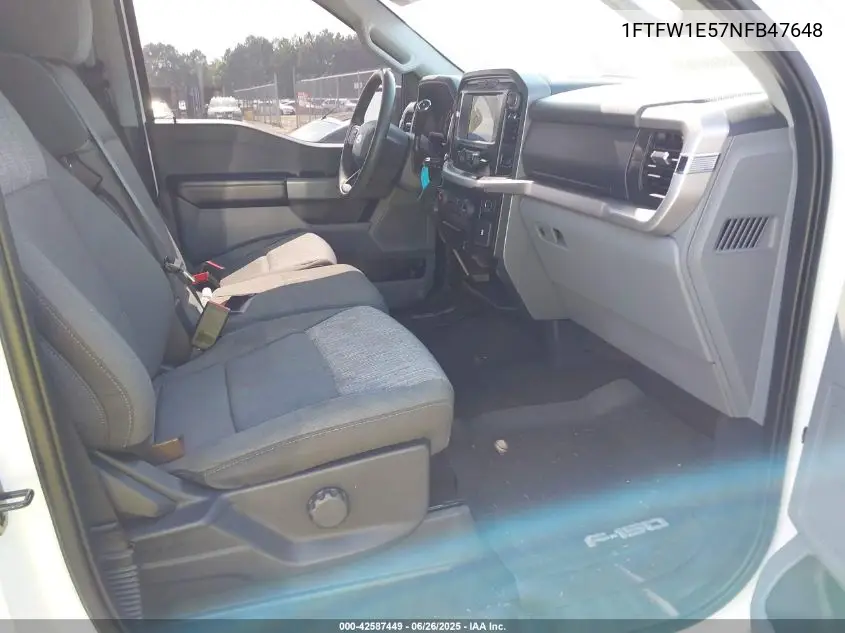 2022 Ford F-150 Xlt VIN: 1FTFW1E57NFB47648 Lot: 42587449