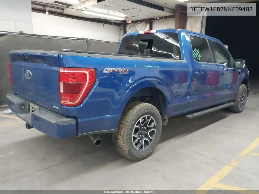 2022 Ford F-150 Xlt VIN: 1FTFW1E82NKE39483 Lot: 42591423