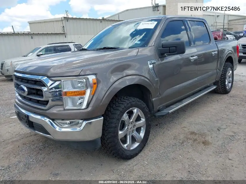 2022 Ford F-150 Xlt VIN: 1FTEW1CP7NKE25486 Lot: 42591503